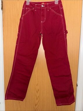 Dickies Women's Red Carpenter Pants